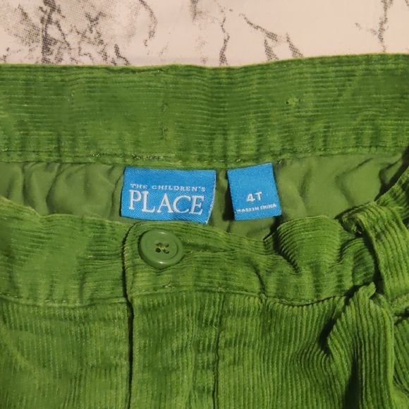 Girl's Green Corduroy Skort - Picture 2 of 5